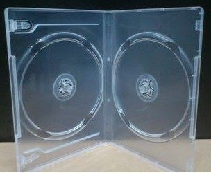 加厚（加重） 透明双面DVD14厘光盘盒双碟装光盘包装盒 可装插页