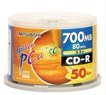正品 三菱 金盘CD-R 刻录盘 50片桶装 刻录光盘/空白CD光盘图片