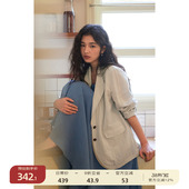 零点新品 9折 西装 外套女春季 莱赛尔薄款 法式 solighter