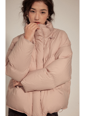 solighter 90白鸭绒泡芙零压感短款羽绒服女冬季立领加厚面包服