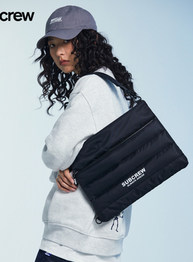 Subcrew小众设计高级感斜跨包通勤14寸电脑包充棉单肩手提包男女