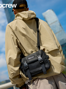 Subcrew男士机能战术小容量斜挎包多功能休闲通勤出行轻便单肩包