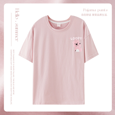 睡衣女单件上衣百搭纯棉