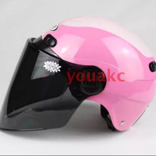 特价夏季摩托车头盔 电瓶车头盔 哈雷安全帽子女士可爱防晒紫外线