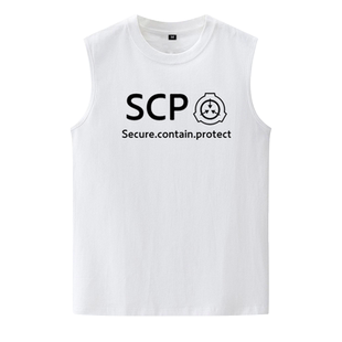 SCP基金会超自然恐怖生物收容所特遣队周边无袖T恤男女背心上衣服