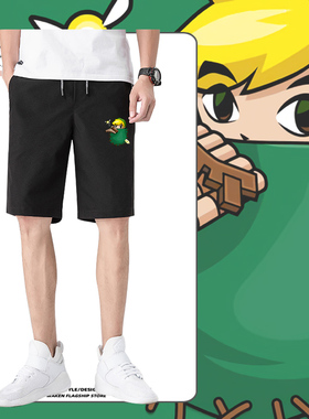 塞尔达传说王国之泪短裤任天堂switchNS游戏五分裤男女夏沙滩裤子