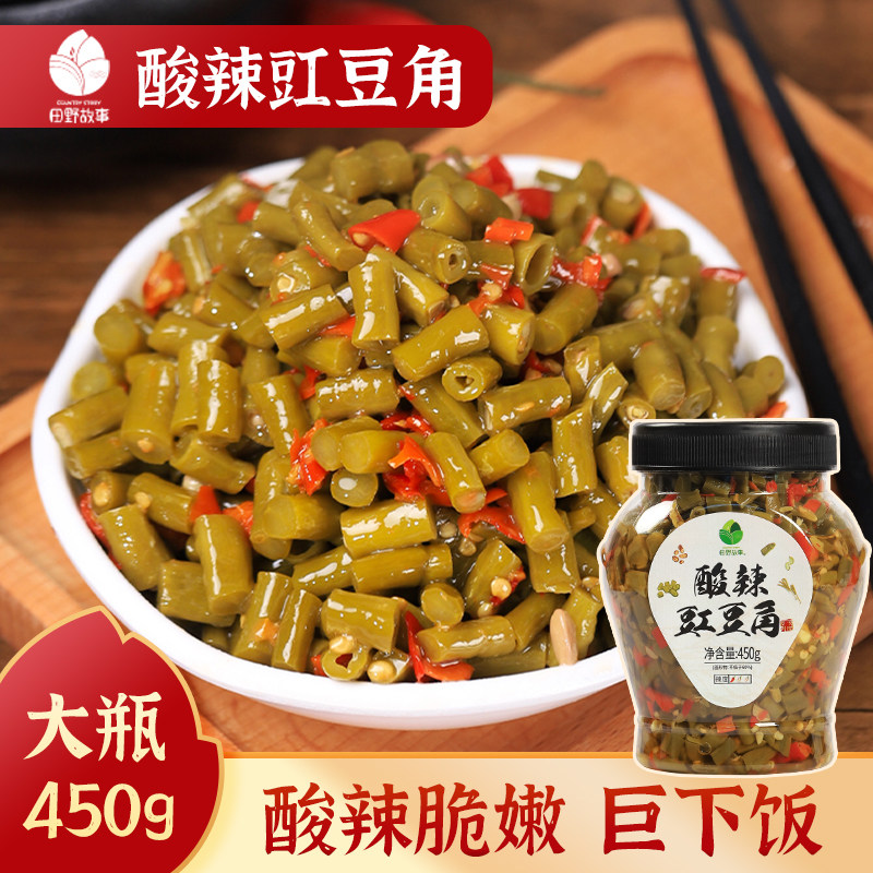 [田野故事]大瓶装农家自制酸豆角450g老坛拌面豇豆角拌面爽口椒脆