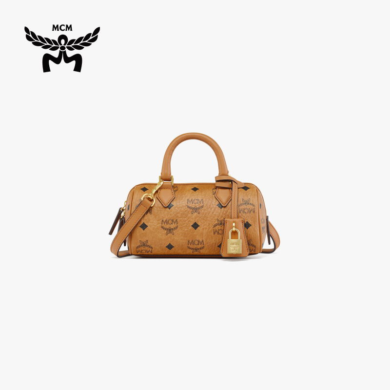 MCMELLA 迷你波士顿包手提保龄球女包通勤包经典