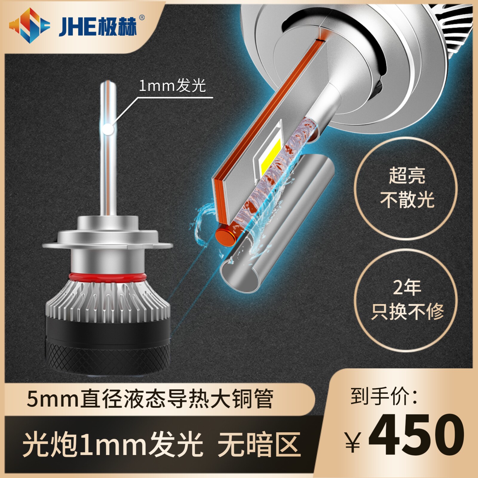 测试推荐赫拉LED大灯 十年老店改装LED灯  银钻大功率真聚亮LED远