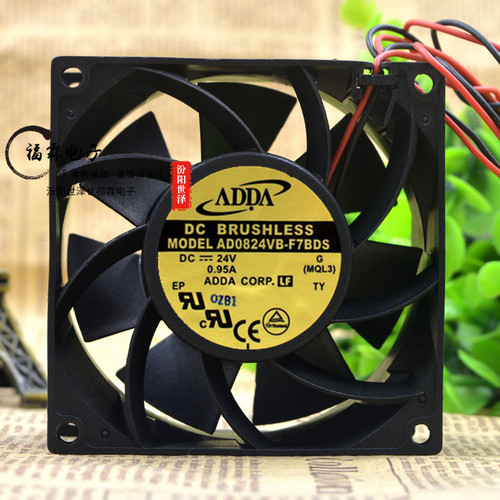 正品原装ADDA 8038 24V 0.95A AD0824VB-F7BDS 8厘米 散热风扇