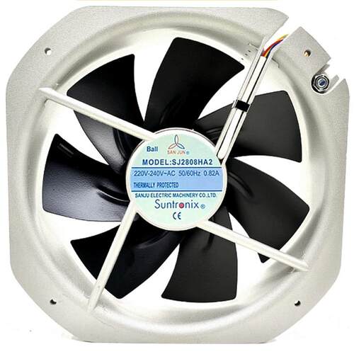 台湾三巨SJ2808HA2 220V 28080全金属耐高温28CM轴流风机散热风扇