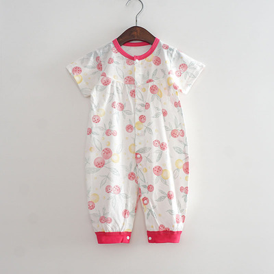 短袖长裤夏季薄款纯棉无骨哈衣