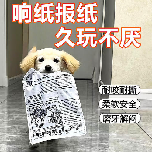 狗狗玩具耐咬磨牙解闷发声报纸响纸玩具泰迪柯基中小型宠物用品
