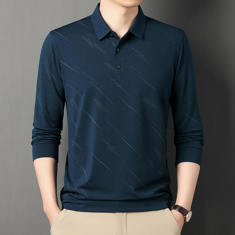 中老年男士t恤长袖t恤春秋季2025新款休闲男装薄款polo衫爸爸体恤,男装,中老年上装,淘宝优惠券,粉丝福利购,淘宝优惠卷