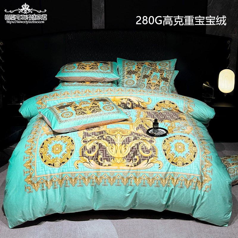 四件套宝宝绒欧式奢华