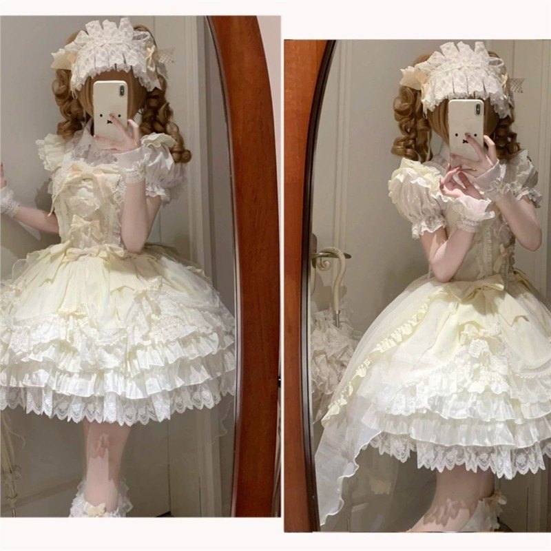 doll原创坠落lolita天使洋装jsk吊带