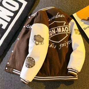 潮牌休闲上衣服情侣运动夹克 欧美高街棒球服男外套ins潮春秋新款