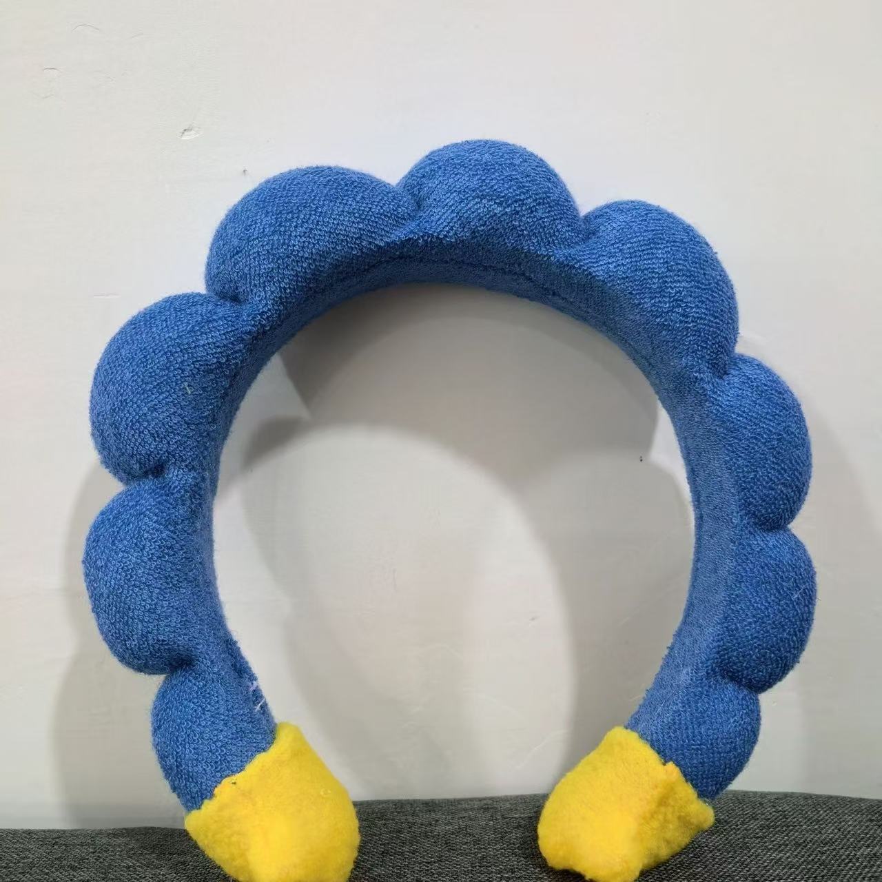 可爱搞怪扭扭棒大眼仔蓝色洗脸发箍女头箍2025新款洗脸发卡发饰