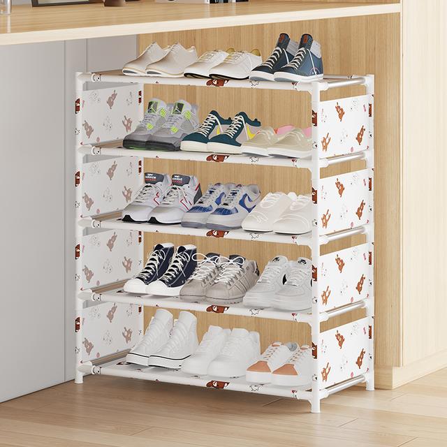 鞋架子简易多层家用门口收纳防尘鞋柜寝室学生宿舍多功能置物架