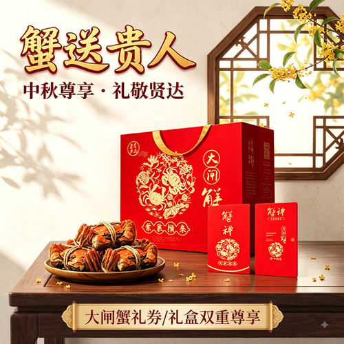 苏州精品大闸蟹中秋好礼相送