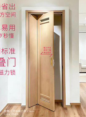 暗藏拉手磁吸折叠门锁