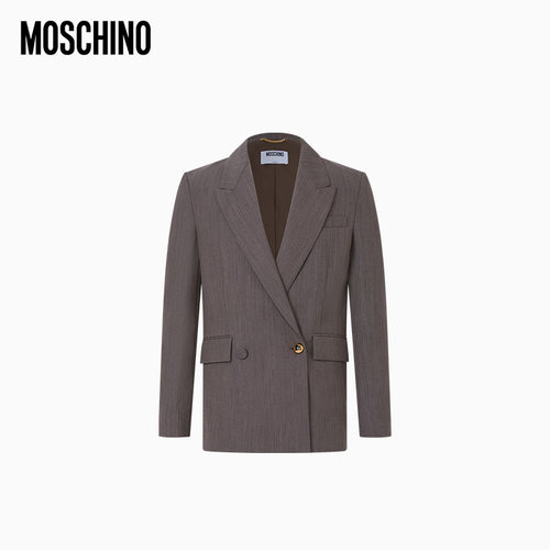 moschino/莫斯奇诺26早秋 女士宽松双排扣西装外套