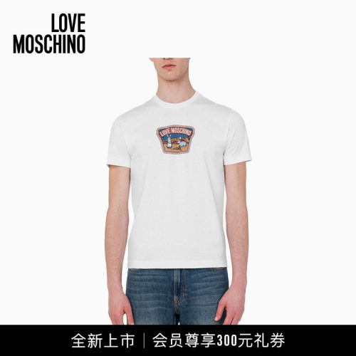 【全新上市】Love Moschino26早秋 男士印花平纹针织T恤