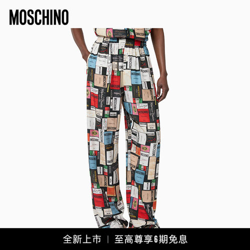 【全新上市】moschino/莫斯奇诺26早秋 女士印花图案休闲长裤
