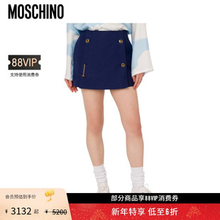 礼物会员6折起 女士纽扣装 Moschino 25早秋 饰短裤 莫斯奇诺