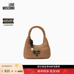 25秋冬 Moschino Love 女士绗缝心形标牌单肩包 礼物会员5折起