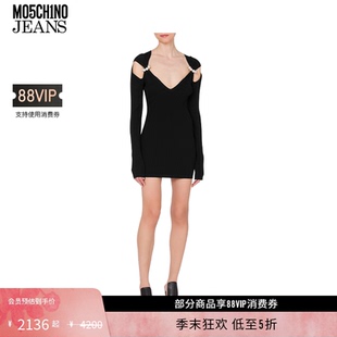 女士珍珠短款 JEANS M05CH1N0 连衣裙 礼物低至5折