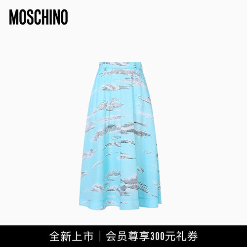 【全新上市】moschino/莫斯奇诺26早秋 女士高腰A字中长款半身裙