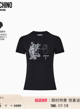 Moschino Jeans   女士印花圆领短袖T恤