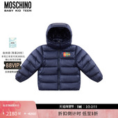 特享倒计时 Moschino 莫斯奇诺 儿童徽标LOGO装 饰连帽棉服