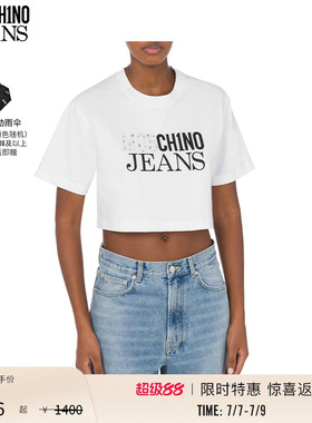 M05CH1N0JEANS女士泽西风斜纹针织T恤