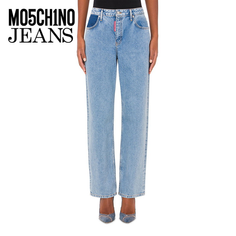 M05CH1N0 JEANS  女士弹力牛仔布长裤