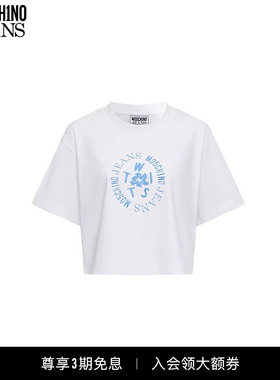 M05CH1N0 JEANS 女士Twist短款T恤 MOSCHINO