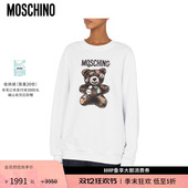 女士泰迪熊徽标印花卫衣 Moschino 礼物低至5折 莫斯奇诺