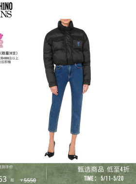 【同价618】M05CH1N0 JEANS  女士短款立领时尚棉服MOSCHINO