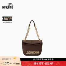 【礼物会员5折起】Love Moschino  女士大金属 logo单肩手提包