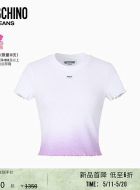 【新品首降】Moschino Jeans 26早春 女士渐变修身短款T恤