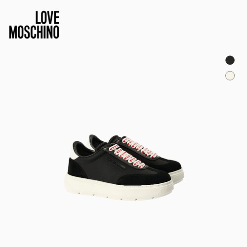 【季末特惠】Love Moschino 26早春 女士撞色拼接复古厚底休闲鞋