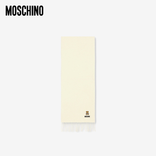 Moschino 男女Teddy泰迪熊刺繡圖案羊毛圍巾 莫斯奇諾