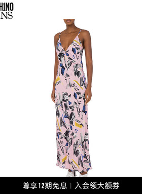 【礼物】M05CH1N0 JEANS  女士Punk Print乔其纱连衣裙