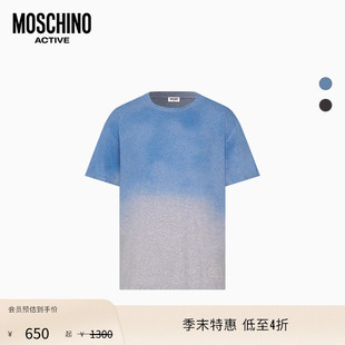 【季末】Moschino Active 26早春 男士字母徽标装饰渐变色T恤