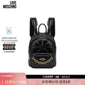 特享倒计时 Love Moschino 女士PU皮链条装 饰双肩包