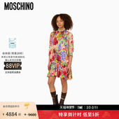 女士印花棉府绸连衣裙 莫斯奇诺 特享倒计时 Moschino