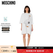 女士大鹅印花超大连衣裙 莫斯奇诺 特享倒计时 Moschino