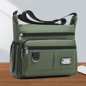 新款 男包大容量商务休闲男士 单肩斜挎包防水耐磨多口袋做生意背包