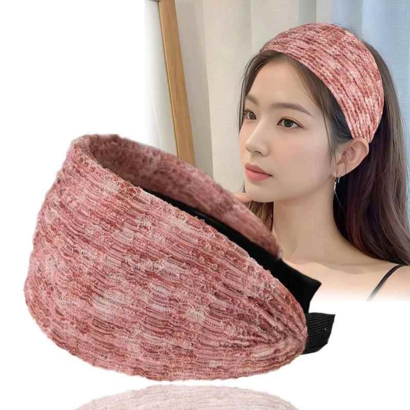 新款遮白发神器帽子女士头饰超宽边发箍包头帽显年轻发卡头箍发带